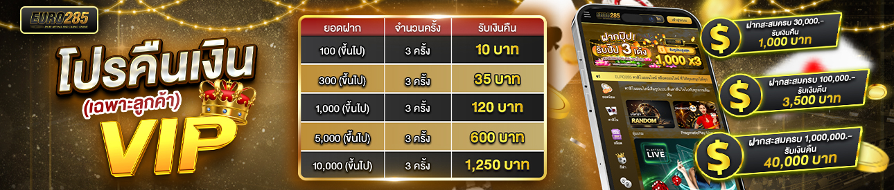 บาคาร่า คาสิโน สล็อตออนไลน์ 🎁โปรคืนเงิน VIP💵